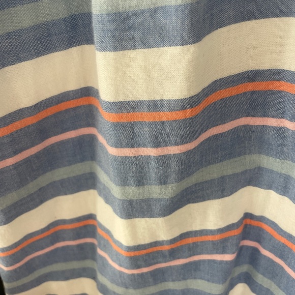 Marine Layer Maddie wrap dress midi blue white striped belt size XS NWOT - Picture 10 of 10